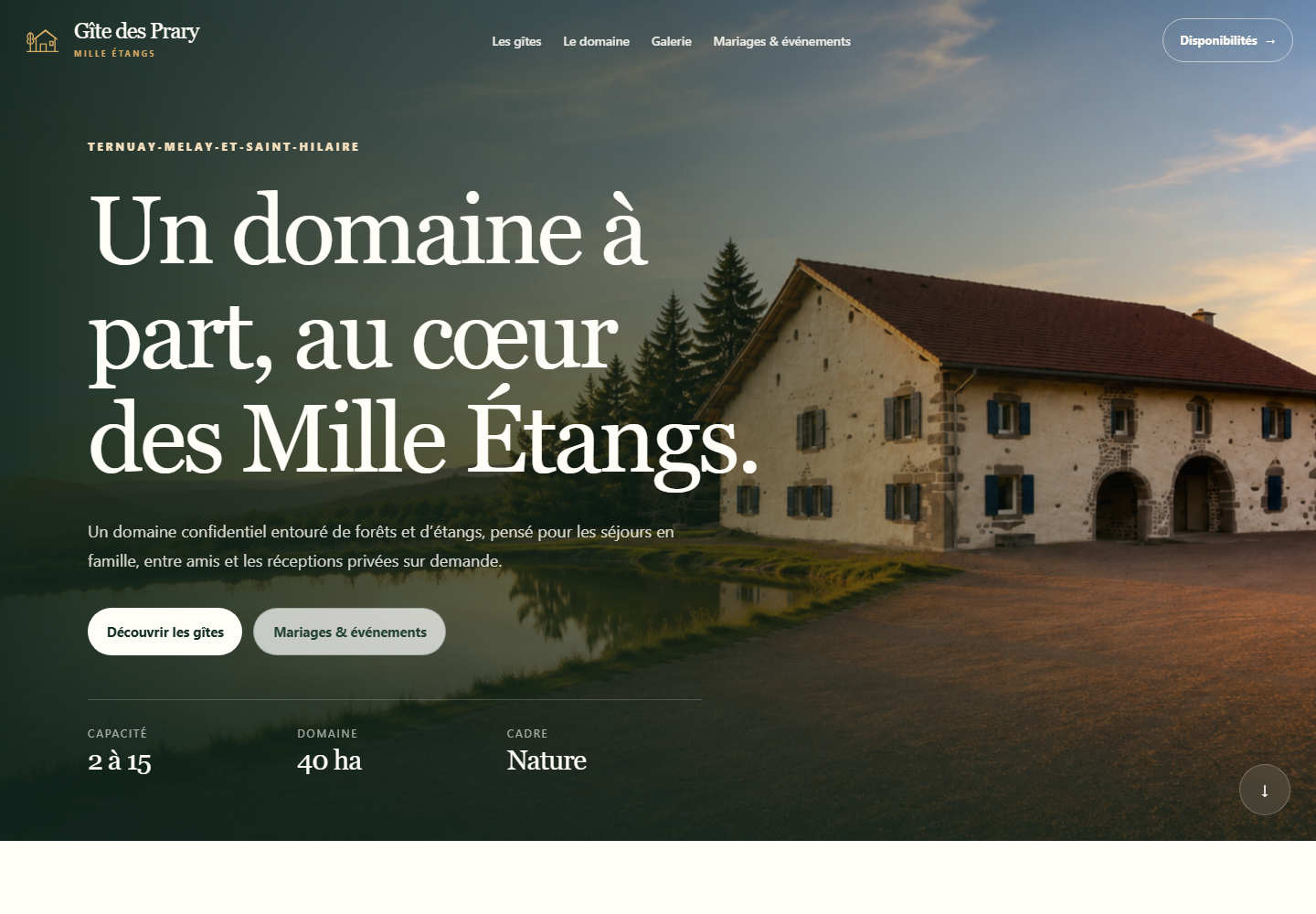 Nouvelle version du site du Gîte des Prary réalisée par Lucas Créations