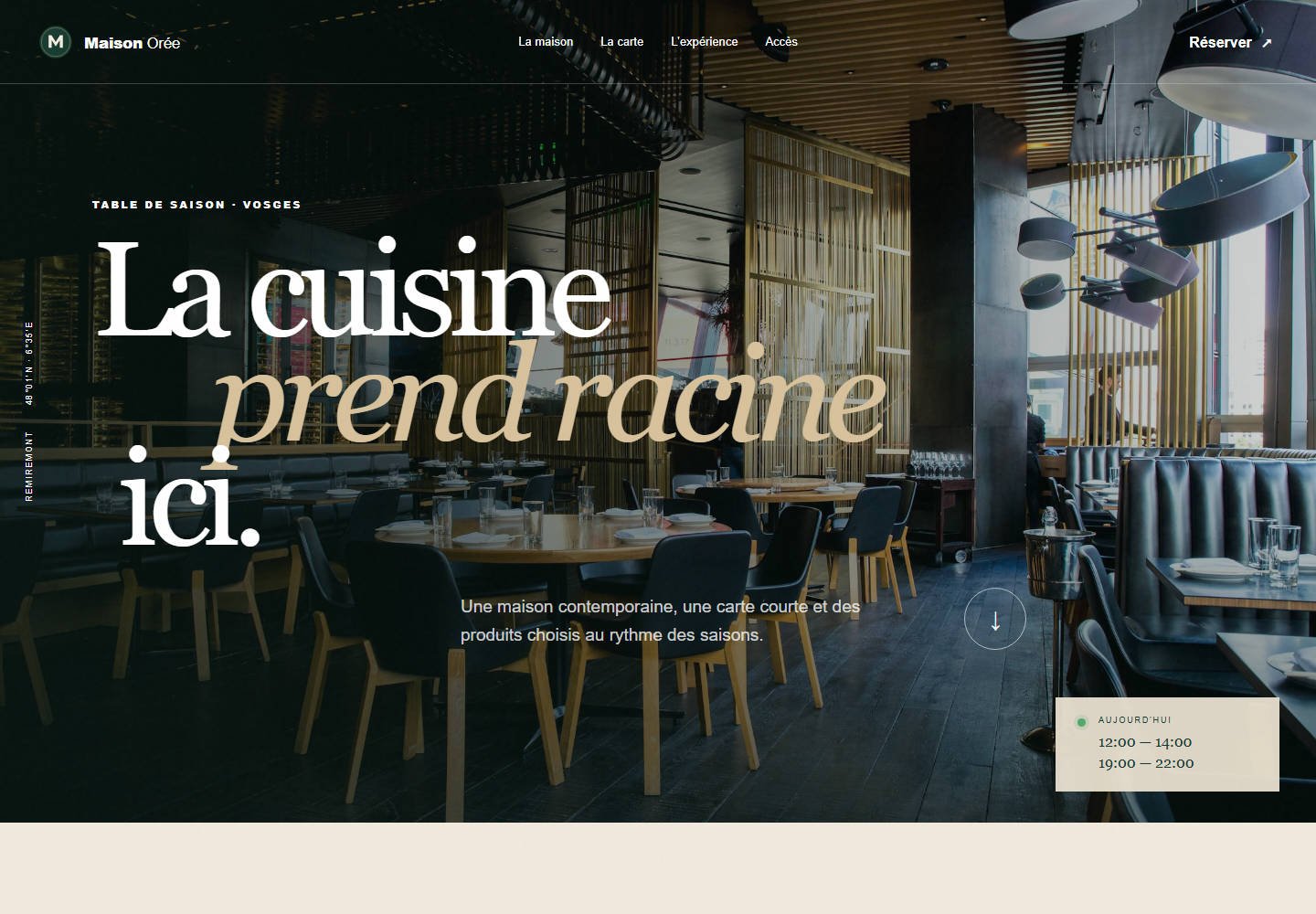 Version V2 premium du concept Maison Orée