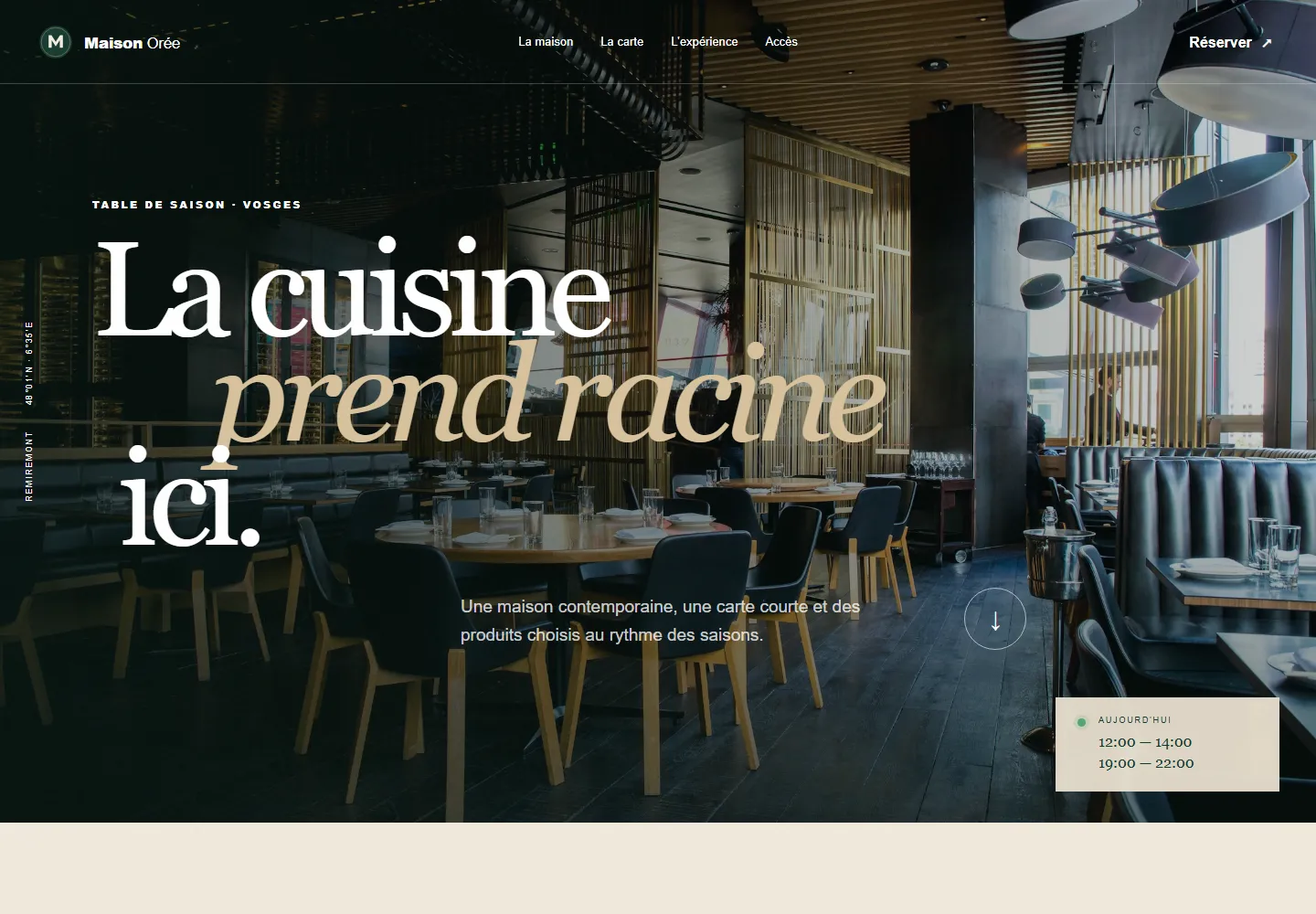 Version V2 premium du concept Maison Orée